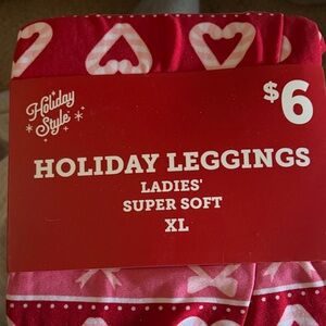 Holiday Style Red and White Leggings
